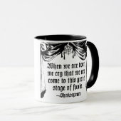 愚か者の引用文のマグ、シェークスピアのステージ マグカップ (正面右)