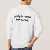 愚か者の綿の長袖 Tシャツ (裏面)
