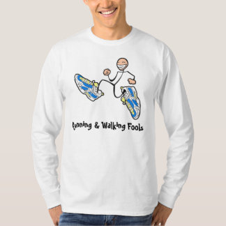 愚か者の綿の長袖 Tシャツ