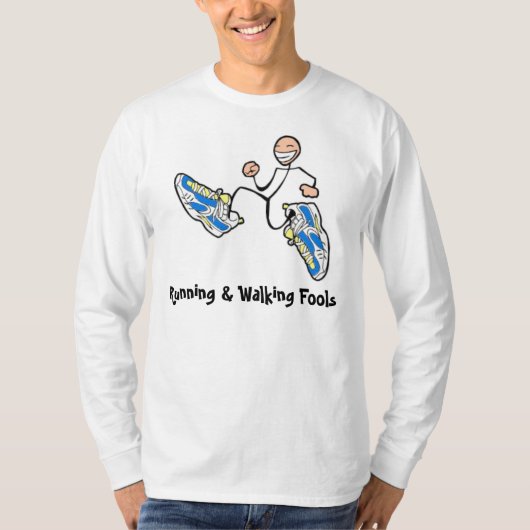愚か者の綿の長袖 Tシャツ (正面)