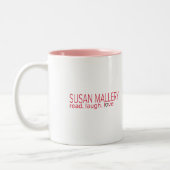 愚か者の金ゴールドのフェスティバルのオフィスのマグ ツートーンマグカップ (左)