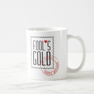 愚か者の金ゴールドのマグ コーヒーマグカップ