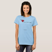 愚か者の金ゴールドのTシャツの私のハートの生命 Tシャツ (正面フル)