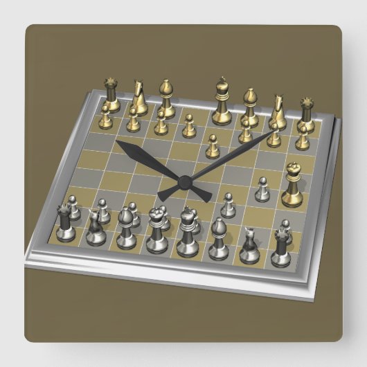 愚か者 スクエア壁時計 (正面)