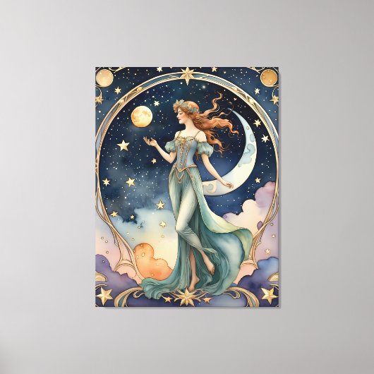 愚か者 – タロット絵画ズ キャンバスプリント (正面)