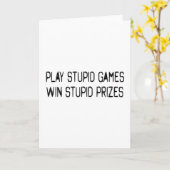 愚か遊なゲーム愚かな賞品を獲得する カード (黄色い花)