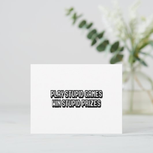愚か遊なゲーム愚かな賞品を獲得する ポストカード (スタンド正面)