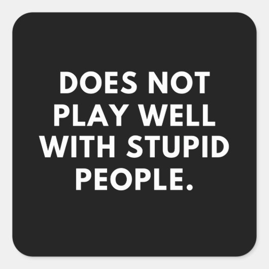 愚か遊な人には不向きだ スクエアシール (正面)