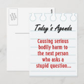 愚か頼な質問をしない(2) ポストカード (正面/裏面)