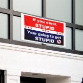 愚もしか選になる 横断幕 (ビルの外側)