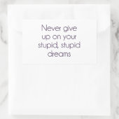 愚与えかな夢を決して見ない 長方形シール (バッグ)