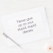 愚与えかな夢を決して見ない 長方形シール (封筒)