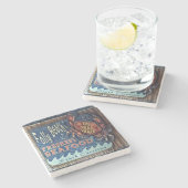 愚劣のビーチ、カニの掘っ建て小屋の大理石のコースター ストーンコースター (横)