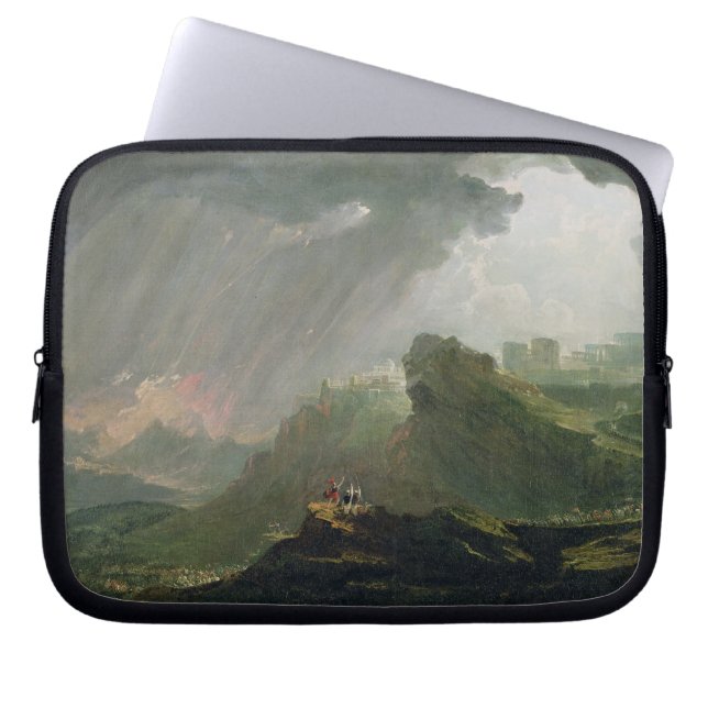 愚弄にまだ立つように日曜日に命じているジョシュア ラップトップスリーブ (正面)