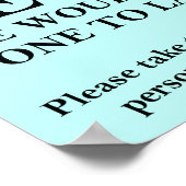 愚感謝していかな人のポスターおもしろいサイン ポスター (角)