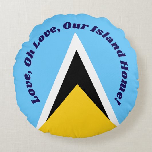 愛ああ愛 | サンルシアアンセムブルータイポグラフィ ラウンドクッション (正面)