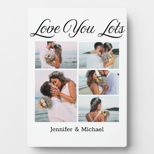 愛あなたがたたくさん，5写真コラージュvalentage day chic フォトプラーク (正面)