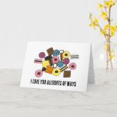 愛あなたのすべての方法Licoriceすべての種類のキャンディ カード (黄色い花)