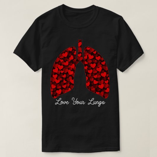 愛あなたの肺の呼吸セラピストバレンタイン Tシャツ (デザイン正面)