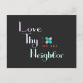 愛あなたの隣人はバックスのバンドエイドを取得パーソナライズされた ポストカード (正面)