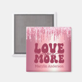 愛あなたよりバレンタインピンクグリッタードリップカスタム マグネット (正面/裏面)