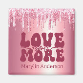 愛あなたよりバレンタインピンクグリッタードリップカスタム マグネット (正面)