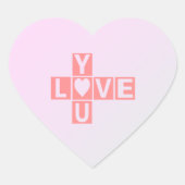 愛あなたクロスワード，バレンタインデー，ハート,文字 ハートシール (正面)