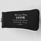 愛あなたザイデユダヤ人おじいちゃんギフトファミリー名 ゴルフヘッドカバー (正面)