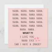 愛あなたナナおばあちゃんママ日ピンクハート シーズンカード (正面/裏面)