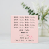 愛あなたナナおばあちゃんママ日ピンクハート シーズンカード (スタンド正面)