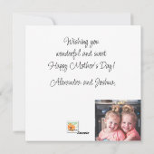 愛あなたナナおばあちゃんママ日ピンクハート シーズンカード (裏面)