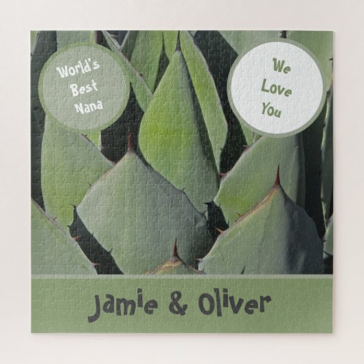 愛あなたナナグリーンプラントデザートサウスウエスト祖母 ジグソーパズル (縦)