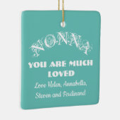 愛あなたノンナママ母カスタム家の名前 セラミックオーナメント (右)