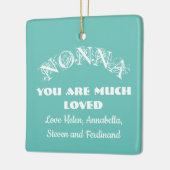 愛あなたノンナママ母カスタム家の名前 セラミックオーナメント (左)