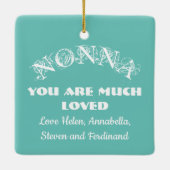 愛あなたノンナママ母カスタム家の名前 セラミックオーナメント (裏面)