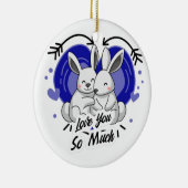 愛あなたバレンタインデーの贈り物を彼女 セラミックオーナメント (右)