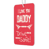 愛あなたパパを追加するフォトドライブ安全な赤 カーエアーフレッシュナー (左)