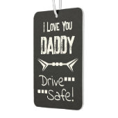 愛あなたパパを追加フォトドライブ安全な黒 カーエアーフレッシュナー (左)