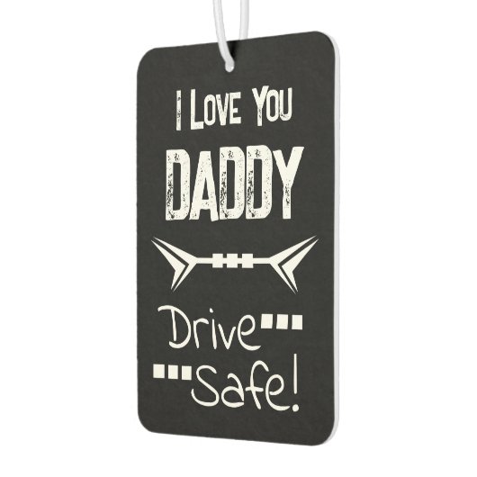 愛あなたパパを追加フォトドライブ安全な黒 カーエアーフレッシュナー (左)