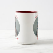 愛あなたパパ写真コーヒーマグ ツートーンマグカップ (中央)