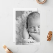 愛あなたパパ幸せな父親の日xoxoからの写真 ノートカード (正面/裏面インサイチュ)