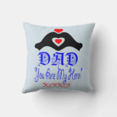❤↷愛あなたパパ、あなたは私のヒーロー素晴らしいスローである クッション (裏面)