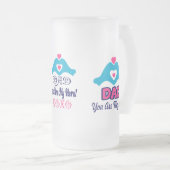 ❤🍺↷愛あなたパパ、あなたは私のヒーロー素晴らしい フロストグラスビールジョッキ (正面右)