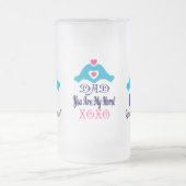 ❤🍺↷愛あなたパパ、あなたは私のヒーロー素晴らしい フロストグラスビールジョッキ (中央)