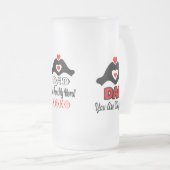 ❤🍺↷愛あなたパパ、あなたは私のヒーロー素晴らしい フロストグラスビールジョッキ (正面右)