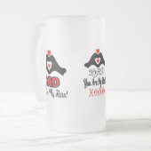 ❤🍺↷愛あなたパパ、あなたは私のヒーロー素晴らしい フロストグラスビールジョッキ (正面左)