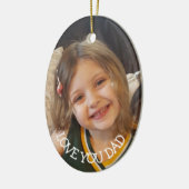 愛あなたパパ、クリスマスギフトパパクリスマス セラミックオーナメント (左)