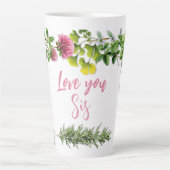 愛あなたパーソナライズされたラテマグハーブと カフェラテマグ (正面)