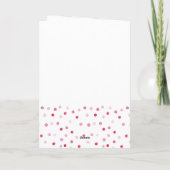 愛あなたピンクの水玉模様名スウィートアーティザン カード (裏面)