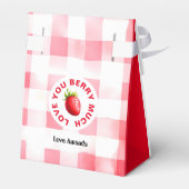 愛あなたベリー多くの赤ちゃんシャワーイチゴのピンク フェイバーボックス (裏面サイド)